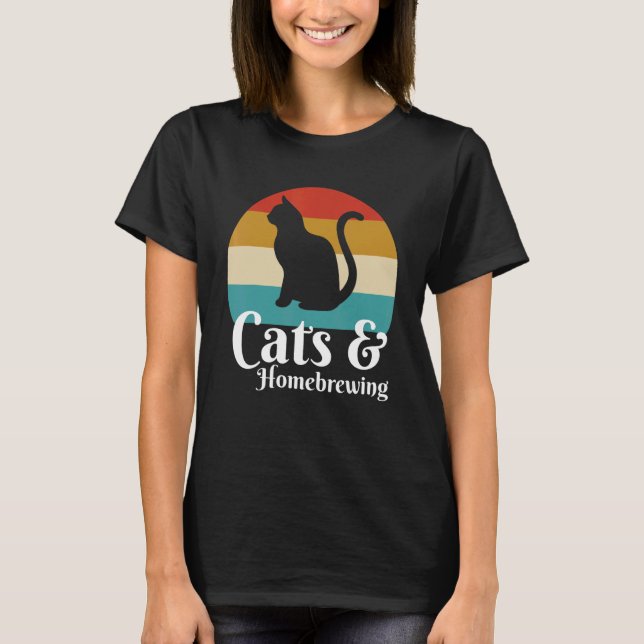 Camiseta Gatos E Cerveja Caseira (Frente)