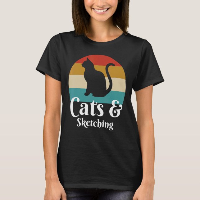 Camiseta Gatos E Comédia De Esboço (Frente)