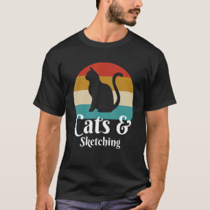 Camiseta Gatos E Comédia De Esboço