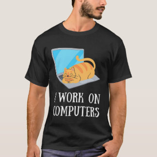Camiseta Gatos e Computadores