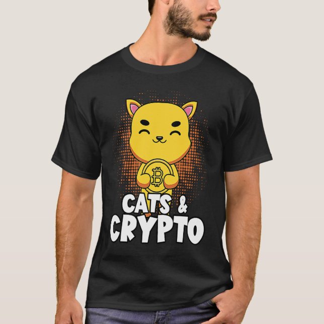 Camiseta Gatos E Criptomoedas Negociante De Criptomoeda Blo (Frente)