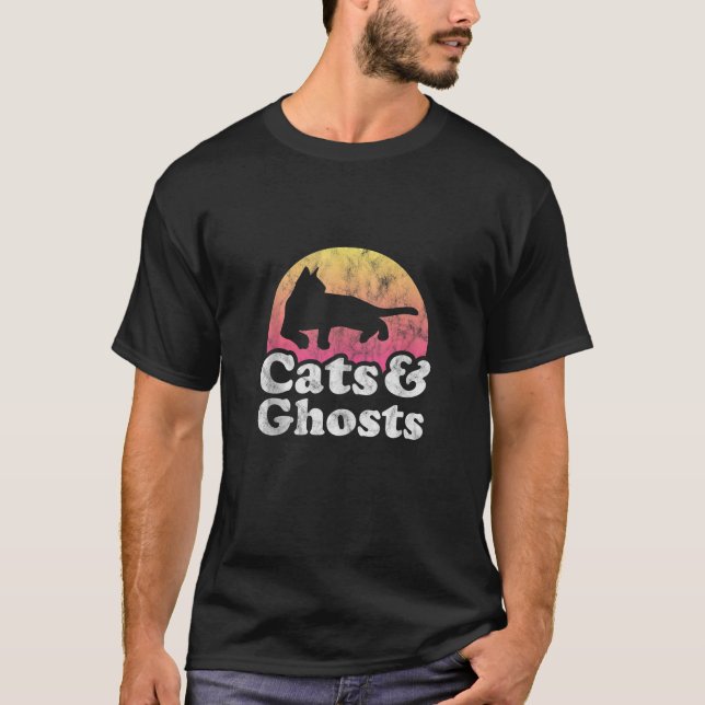 Camiseta Gatos e Fantasmas Gata e Ghost Tan (Frente)