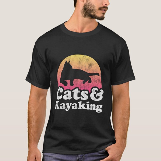 Camiseta Gatos E Gatos De Caiaque E Kayak (Frente)