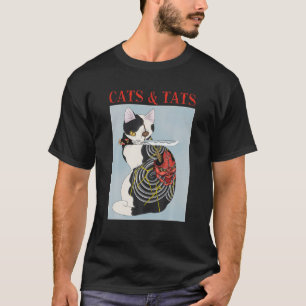 Camiseta Gatos E Gatos De Tatuagem De Gato