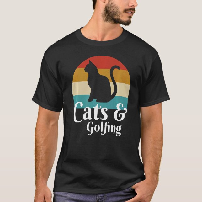 Camiseta Gatos E Golfe (Frente)