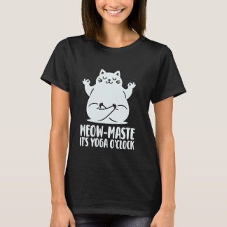 Camiseta Gatos e Ioga, Dito Divertido Gato Fofo em Pose de 