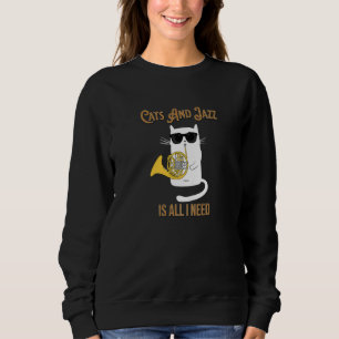 Camiseta Gatos e Jazz é Tudo Que Eu Preciso Jazz Funk & Sou