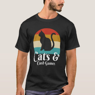 Camiseta Gatos E Jogos De Cartas
