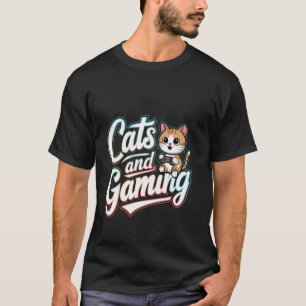 Camiseta Gatos E Jogos Felino Jogador Geek --