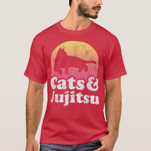 Camiseta Gatos e Jujitsu, de uso masculino ou feminino