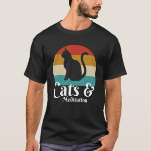 Camiseta Gatos E Meditação