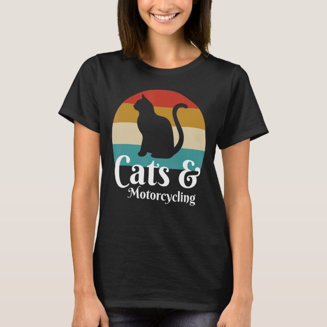Camiseta Gatos E Motociclismo (Frente)