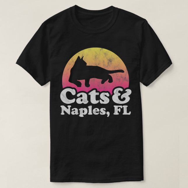 Camiseta Gatos e Nápoles, Gato de Masculino ou de Mulher e  (Frente do Design)