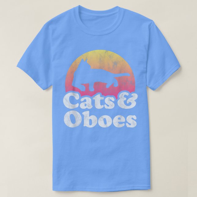 Camiseta Gatos e Oboes, Gatos e Oboes, de uso masculino ou  (Frente do Design)