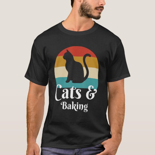 Camiseta Gatos E Padeiro De Confeitaria (Frente)