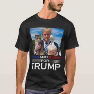 Camiseta Gatos E Patos Para Trump 2024 Gatinhos E Patos Pa