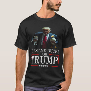 Camiseta Gatos E Patos Para Trump 2024 Gatinhos E Patos Par