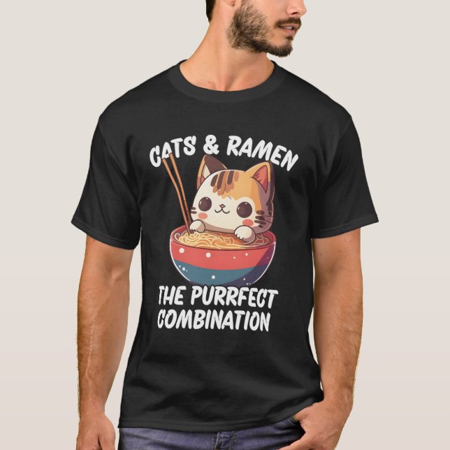 Camiseta Gatos E Ra A Combinação Puro (Frente)