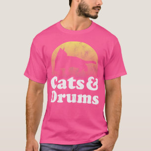 Camiseta Gatos E Tambores, De Gato E De Tambor, De Uso Masc