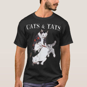 Camiseta Gatos e tatuagens de gatos para amantes de camiset