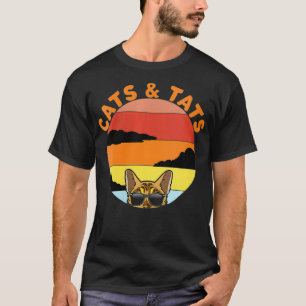 Camiseta Gatos e tatuagens Engraçados Tatuagem Bengala Amor