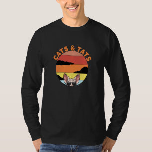 Camiseta Gatos E Tatuagens - Gato Engraçado De Tatuagem De 
