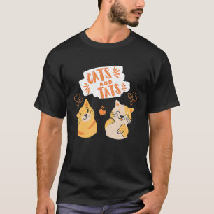Camiseta Gatos e tatuagens Tatuagem Tinta Engraçada Gato