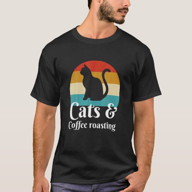 Camiseta Gatos E Torrefação De Café (Frente)