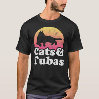 Camiseta Gatos e Tubas Men_s ou Women_s Cat e Tuba T-Sh