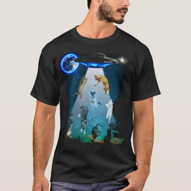 Camiseta Gatos E Ufo (Frente)