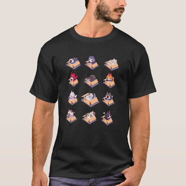Camiseta Gatos Em Caixas (Frente)