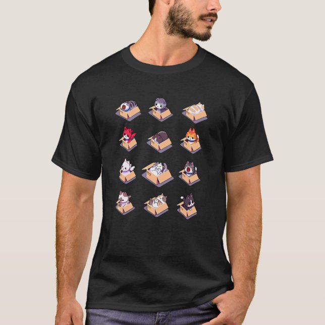 Camiseta Gatos Em Caixas  Gato (Frente)