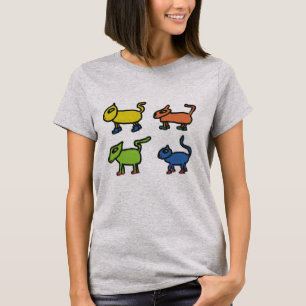 Camiseta Gatos Em Calçados