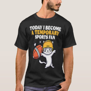 Camiseta Gatos em Capacetes de Futebol Aplausos no meu fute