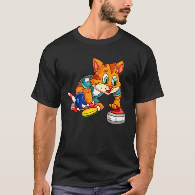 Camiseta Gatos em Curling (Frente)