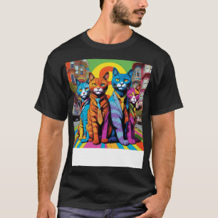 Camiseta Gatos em Haight Ashbury San Francisco durante o Su