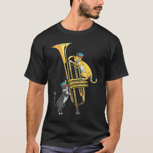 Camiseta Gatos Em Instrumento Trompete Trompetista Trompeti