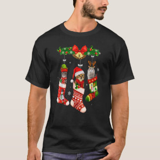 Camiseta Gatos em Pé de Natal de Natal Festa de Natal Para 