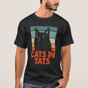 Camiseta Gatos em Tats Amante de Gatos Amante de Tatuagem G