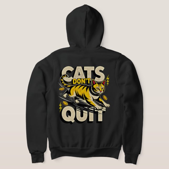 Camiseta Gatos Empreendedores Não Desistem - Dinheiro Hustl (Postura das costas)