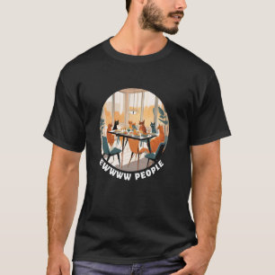 Camiseta Gatos engraçados de meados do século moderno, gato