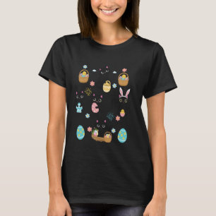 Camiseta Gatos engraçados do dia de Páscoa orelhas de coelh