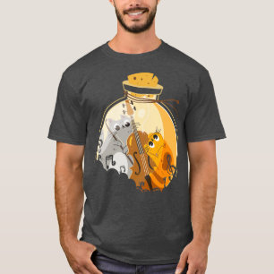 Camiseta Gatos Engraçados Tocando Violino
