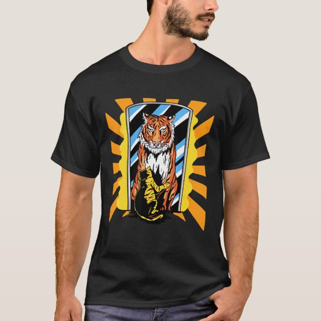 Camiseta Gatos Espelho Tigre (Frente)