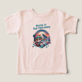 Camiseta Gatos esquiando nas Meowtain