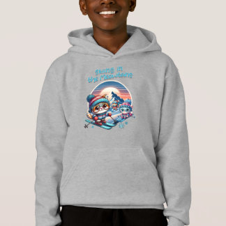 Camiseta Gatos esquiando nas Meowtain