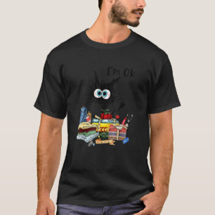 Camiseta Gatos, estou bem, matando gatos de amor