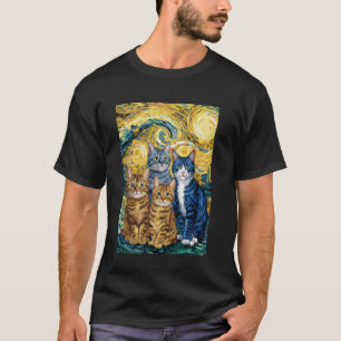 Camiseta Gatos Estrelados Uma Obra-Prima Inspirada