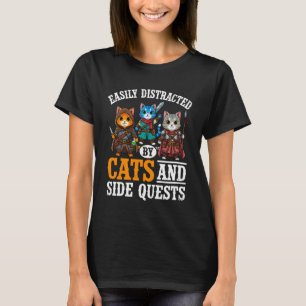 Camiseta Gatos Facilmente Distraídos Missão Paralela Homens