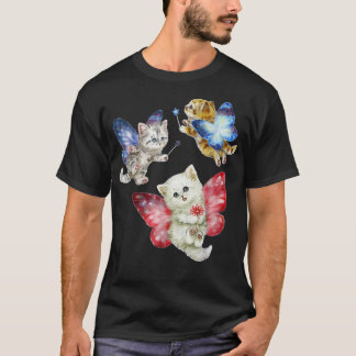 Camiseta Gatos Farejeiros Gatos Gatinhos Voam Uma Gatinha D